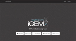Desktop Screenshot of igem.uwaterloo.ca