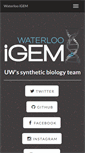 Mobile Screenshot of igem.uwaterloo.ca