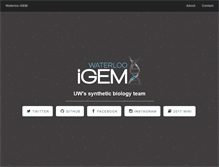 Tablet Screenshot of igem.uwaterloo.ca