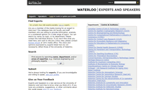 Desktop Screenshot of experts.uwaterloo.ca