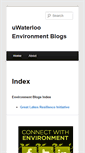 Mobile Screenshot of env-blogs.uwaterloo.ca