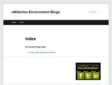Tablet Screenshot of env-blogs.uwaterloo.ca