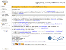 Tablet Screenshot of crysp.uwaterloo.ca