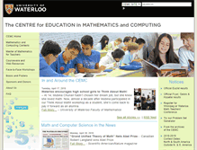 Tablet Screenshot of cemc.uwaterloo.ca