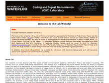 Tablet Screenshot of cst.uwaterloo.ca