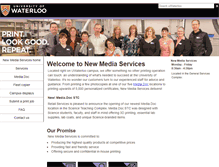 Tablet Screenshot of newmediaservices.uwaterloo.ca